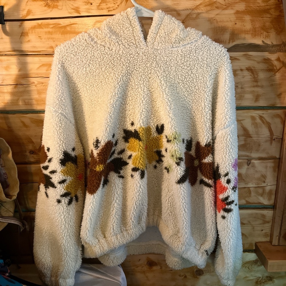 O'Neill Cream and Yellow Poncho Shrug